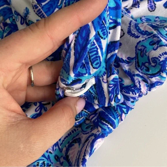 Lilly Pulitzer Medium M Bird Is The Word Sloane Maxi Dress Blue Coastal Beach - Picture 7 of 13